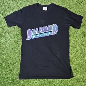 Majestic Black Diamond Backs Men's Tee MLB Baseball Vintage